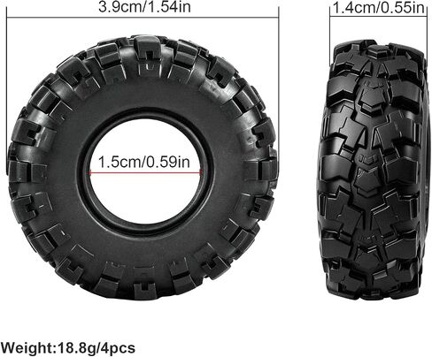 39 * 15mm SCX30 Tires With Foam Insert for 1/30 0.7 Wheels RC Crawler Upgrade in Kuwait