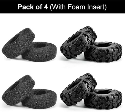 39 * 15mm SCX30 Tires With Foam Insert for 1/30 0.7 Wheels RC Crawler Upgrade in Kuwait