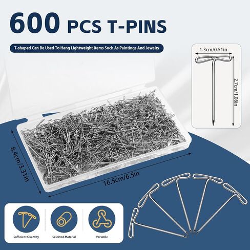 1 Inch 600 Pcs T Pins, Sewing Pins Wig pins Knitting Supplies in Saudi Arabia