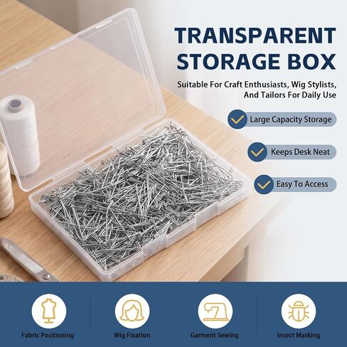 1 Inch 600 Pcs T Pins, Sewing Pins Wig pins Knitting Supplies in Saudi Arabia