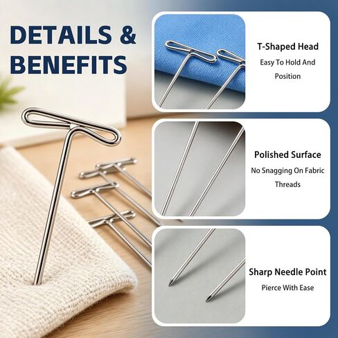 1 Inch 600 Pcs T Pins, Sewing Pins Wig pins Knitting Supplies in Saudi Arabia