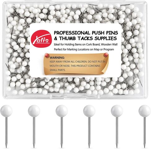 Map Tacks 1/8-Inch Assorted Color Beads Head Map Marking Push Pins,500-count (Mixs-Colors) in Saudi Arabia