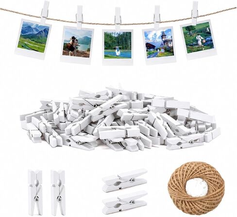 jijAcraft 100 Pcs Large Clothes Pins - 2.9 Inch Wooden Clothespins in Kuwait