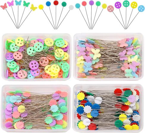 FTEVEN 200PCS Sewing Pins for Fabric, Sewing Pins Flat Head Straight Pins in Saudi Arabia
