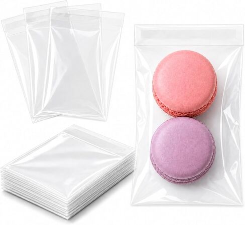 Cookie Bags, Clear Self Sealing Cellophane Bags 4x6 in, 200 Ct in Kuwait