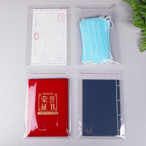 LonlyEagle 200 Pcs 5-1/2'' x 7-1/2'' Self Sealing Cellophane Bags，Clear Cellophane Cello Bags，Fit 5 X 7 Inch Cards Photos，A6 A7 Envelopes Candy，Self Adhesive for Packaging Gifts,Cookies in Kuwait