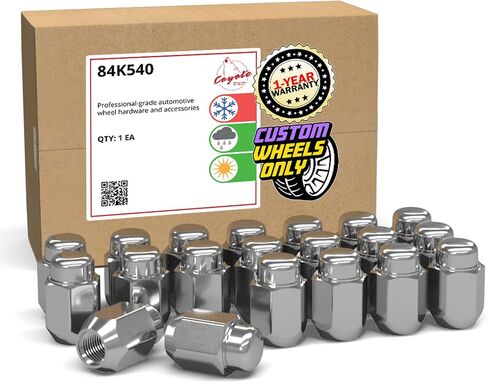 Wheel Accessories Parts 20 Peices Piece Vintage 13/16 21mm Hex Acorn Lug Nut 7/16 Thread 1.38 35mm Length 2 Piece Chrome Fits Many Vintage Buick Cadillac Chevrolet Oldsmobile Pontiac in Kuwait