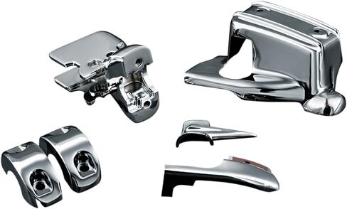 Kuryakyn 9119 Motorcycle Handlebar Accessory: Complete Chrome Replacement Brake and Clutch Control Dress-Up Kit for 1996-2017 Harley-Davidson Motorcycles, Dual Disc in Saudi Arabia