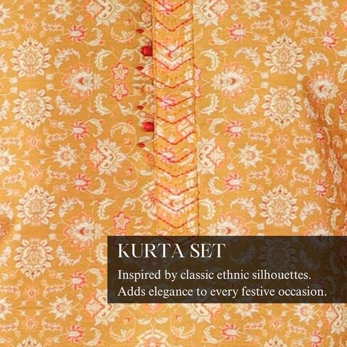 Pro-Ethic Style Developer Men Kurta Set Indian Wedding Dress Silk Floral in Kuwait
