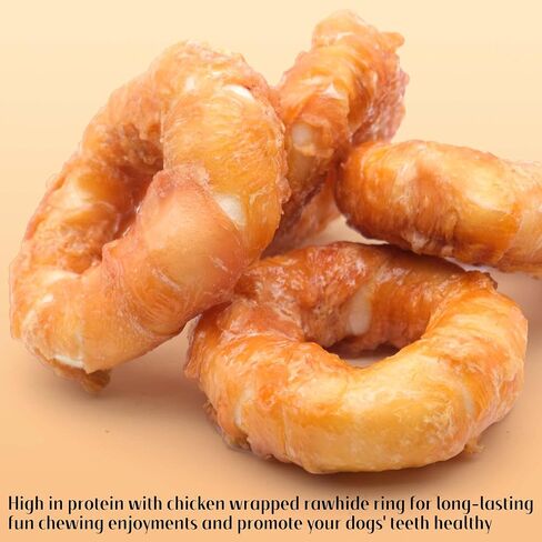 Dog Donut Treats, Chicken Wrapped Rawhide Donuts in Saudi Arabia