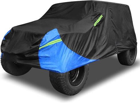 غطاء سيارة X AUTOHAUX 3XXL مقاوم للماء ومقاوم للثلج في جميع الأحوال الجوية للسيارة في الهواء الطلق غطاء سيارة كامل للحماية من أشعة الشمس المطر مناسب عالمي لسيارة السيدان 194 بوصة - 208 بوصة، أسود أزرق، (a22092800ux0382) in Kuwait