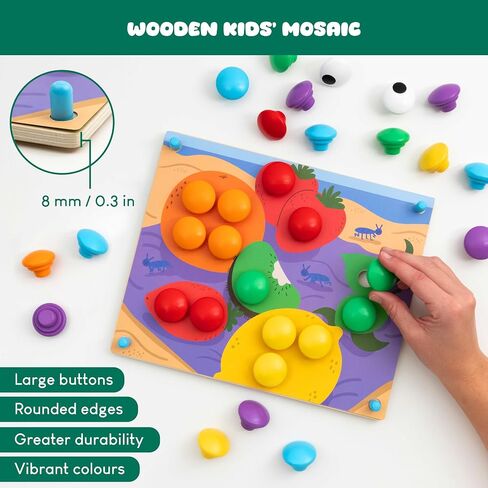 BONNYCO Button Art Toy for 2 Year Old with 50 Templates, 32 Buttons and Bag in Saudi Arabia