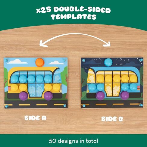 BONNYCO Button Art Toy for 2 Year Old with 50 Templates, 32 Buttons and Bag in Saudi Arabia