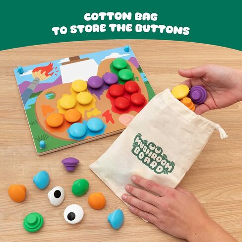 BONNYCO Button Art Toy for 2 Year Old with 50 Templates, 32 Buttons and Bag in Saudi Arabia