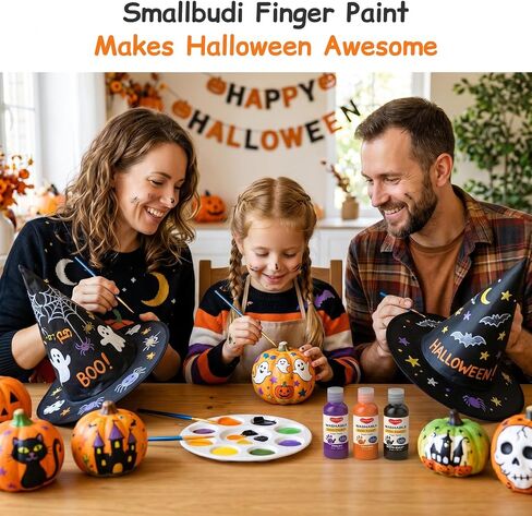 Smallbudi 12 Colors Washable Finger Paint Set for Kids 2 oz/60 ml in Kuwait
