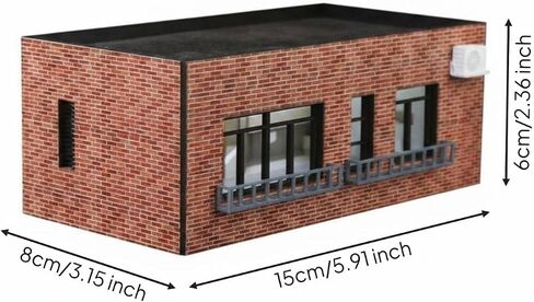 Scene Miniature House Model Diorama Building Model Display Model Architectural Model PVC Material with Realistic Balcony and Exterior Details Suitable, Style to 1 in Kuwait
