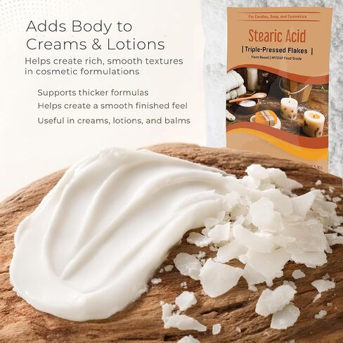 Stearic Acid Flakes for Soap, Candles & Cosmetics, 5 lb in Saudi Arabia