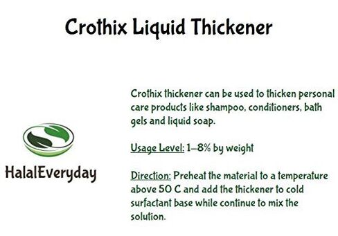 HalalEveryDay Crothix Liquid Thickener for Shampoo and Liquid Soap Making 8oz in Saudi Arabia