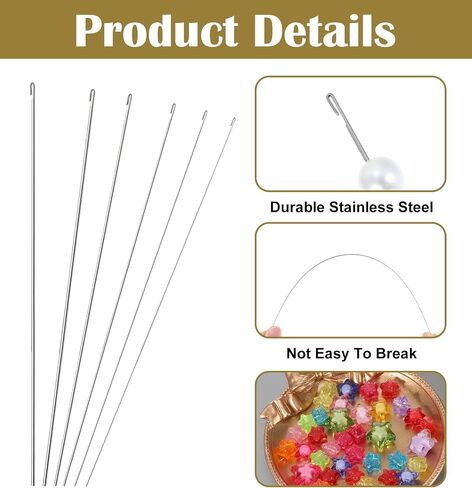 Bead Spinner Needles, 10 PCS Beading Needles for Seed Beads (0.4mm-0.8mm) in Kuwait