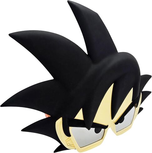 Costume Sunglasses Dragon Ball Z Goku Sun-Staches Party Favors UV400 Black, 8" in Kuwait
