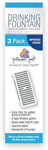 Pioneer Pet T-Shaped Suction Cup Water Filter – 3 Pack - Fits Mini Vortex and Swan Pet Drinking Fountain - (3091) in Kuwait