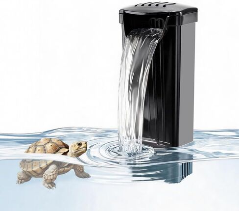 Aquarium Low-Water Filter Small Fish Tank Filter for Turtle Reptiles Amphibians Fish 1 to 15 Gallons Tank(Black) in Saudi Arabia