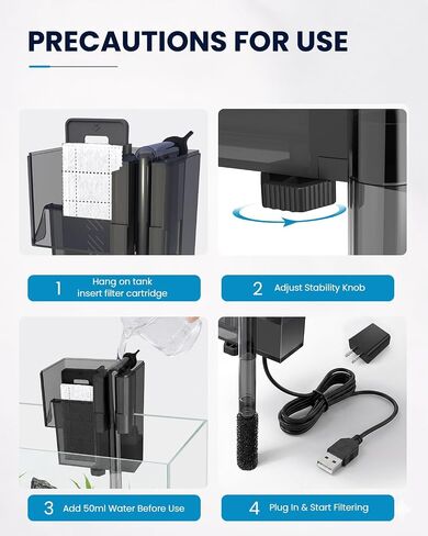 Small Fish Tank Filter Slim Aquarium Filter in Kuwait