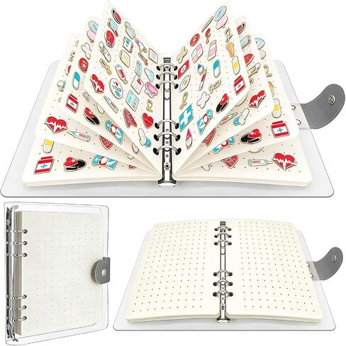 8 Pages Enamel Pin Display Book, A5 Pins Collection Storage Organizer Book in Saudi Arabia