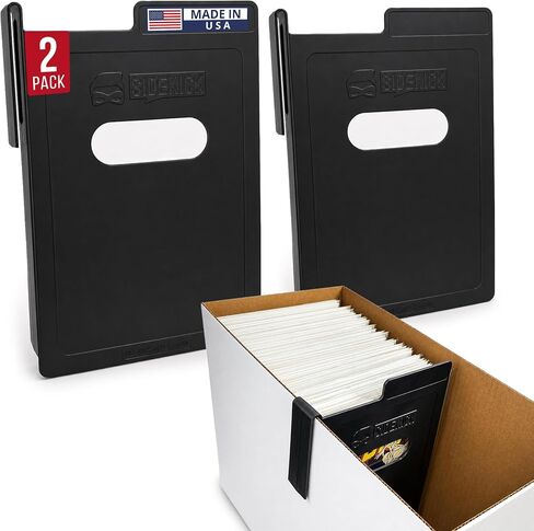 SIDEKICK Comic Box Divider (2-Pack) Short/Long Box Comic Storage Divider Stays in Place to Protect What You Collect - Proudly Made in the USA in Saudi Arabia