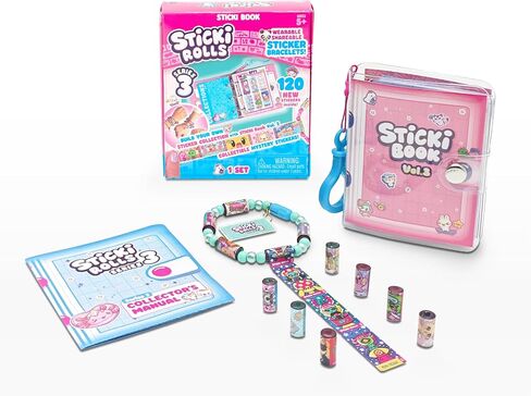 Sticki Rolls Sticker Book Toy Bracelet - 120 Holographic Stickers in Kuwait