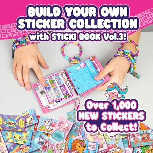 Sticki Rolls Sticker Book Toy Bracelet - 120 Holographic Stickers in Kuwait