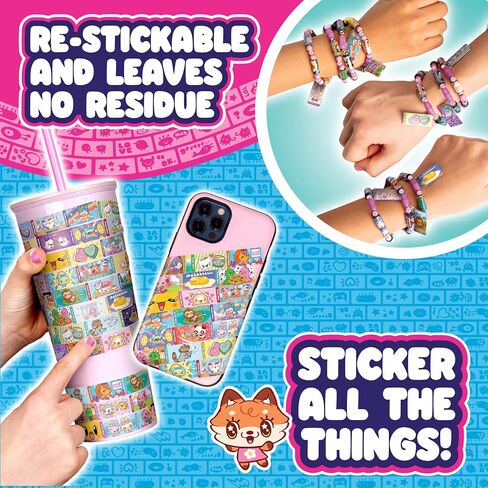 Sticki Rolls Sticker Book Toy Bracelet - 120 Holographic Stickers in Kuwait