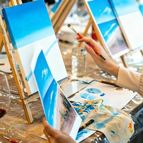 100Pack 8x10 Inch Premium Flat Canvas Panels for Acrylic and Oil Painting in Kuwait