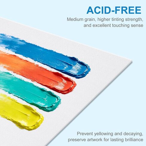 100Pack 8x10 Inch Premium Flat Canvas Panels for Acrylic and Oil Painting in Kuwait