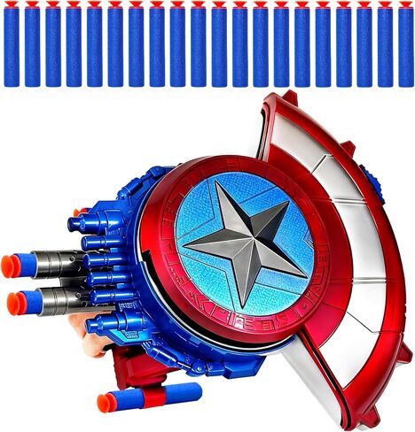 12 Inch Captain Round Shield,Superhero Shield Prop Role Play Toy,Halloween Cosplay Shields for Birthday Gift,Party Decoration in Saudi Arabia