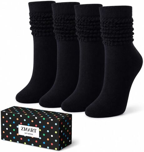Zmart Novelty Slouch Socks Slouchy Socks Women, Scrunch Socks Girls Stacked Socks Boot Socks 4-5 Pairs in Kuwait