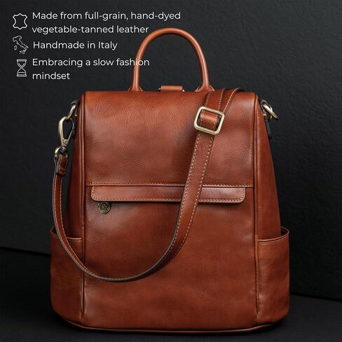 Time Resistance Anti Theft Backpack for Women - Real Leather Backpack Purse - Ladies Backpack Convertible to Crossbody Bag in Saudi Arabia