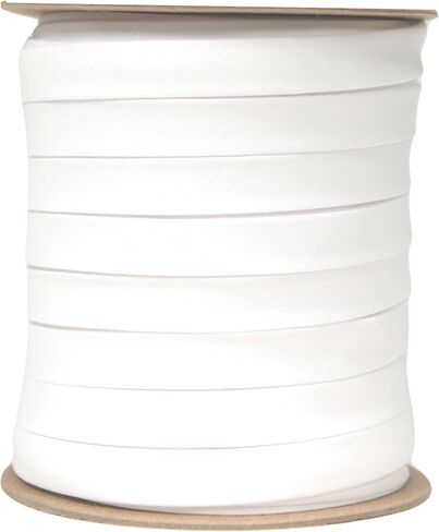 National Bias Fabric, Single Fold Bias Tape for Sewing, Polycotton Binding Tape - 1/2 Inch Single Fold Seam, 50 Yards (White, 50) in Saudi Arabia