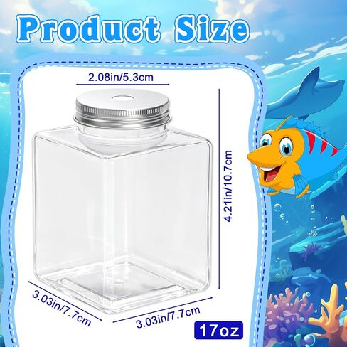 10 Pack Plastic Fish Bowls with Lids, 17oz Small Clear Fish Tank in Saudi Arabia