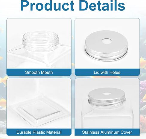 10 Pack Plastic Fish Bowls with Lids, 17oz Small Clear Fish Tank in Saudi Arabia