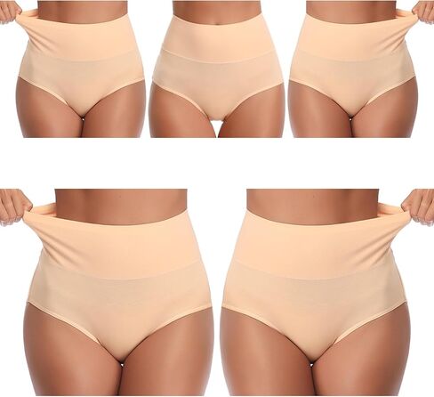 UMMISS Womens Underwear,Cotton High Waist Underwear for Women Full Coverage Soft Comfortable Briefs Panty Multipack in Kuwait