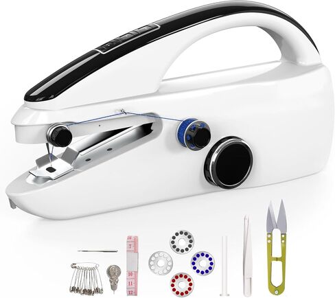 Handheld sewing machine,easy to use, electric sewing machine，fast sewing speed, Easy sewing of clothes and fabrics, suitable for beginners DIY in Kuwait