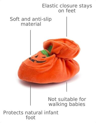Newborn Baby Boys' Girls' Halloween Pumpkin Bootie Soft Soles Infant Crib Shoes in Kuwait