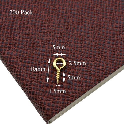 3/8 Inch Small Screw Eyes Solidly Closed Eyelet Threads Hold Tight Hand Twisting Cup Hooks Eyebolt Quality Aolly Gold 200 Pieces for Christmas Hanging Ornaments Jewelry Making Bead Crafts in Saudi Arabia