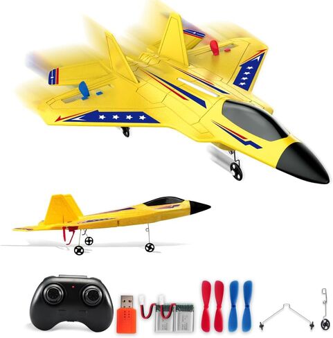 RC Plane, F22 RC Airplane Fighter Ready to Fly, 2.4Ghz 2 Channel Remote Control Plane, RC Airplanes Toy for Boys Girls Kids Beginners in Saudi Arabia