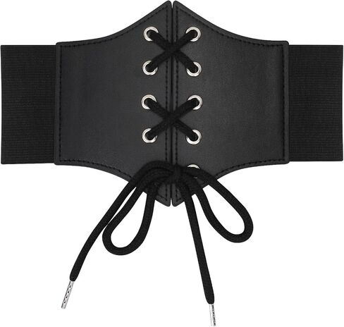 WERFORU Kids Corset Elastic Belt Girls for Dress Child Wide Lace-up Tied Waist Belt in Kuwait