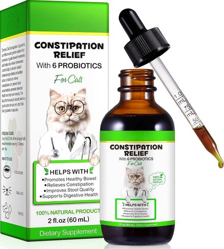Natural Laxative for Cats with 6 Probiotics, Cat Constipation Relief Drops in Saudi Arabia