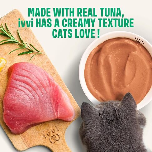 ivvi Digestion Biotics for Cats, Creamy Lickable Cat Treats with Real Tuna, Pumpkin, Flaxseed & Prebiotic FOS, Daily Digestive Support, Heat-Treated Probiotic Components, 30 Pouches, 15g Each in Kuwait