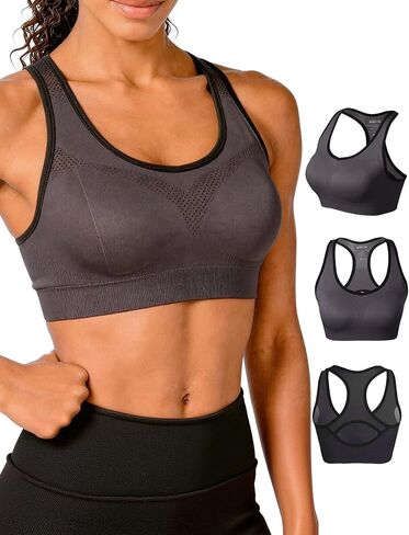 Match Racerback Sports Bras for Women – Padded Seamless Strappy Workout Tops for Yoga Gym Runing Fitness Sports Bras in Kuwait