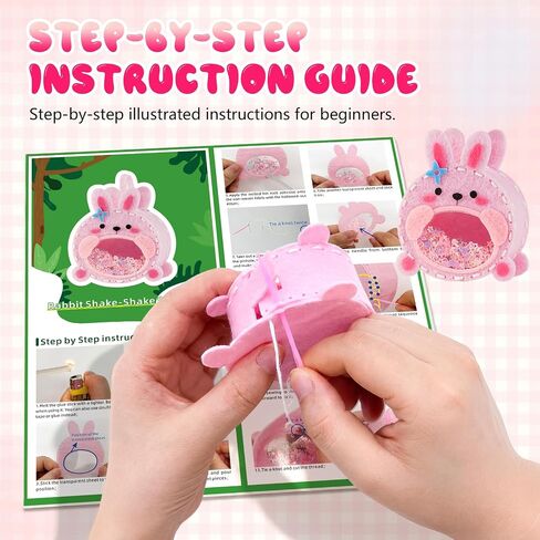 Gipony Sewing Kit for Kids Ages 6-12, Kids Sewing Kit with 6 DIY Forest Animal Craft Kits, Pre-Punched Felt & Instructions, Learn to Sew, Stitch Gifts for Girls, 6 & 7 Year Old Girl Birthday Gift in Kuwait